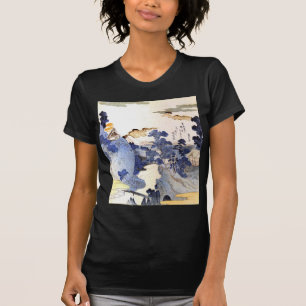 T-shirt Art japonais bleu vintage