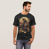 T-shirt Art japonais Chat Ninja Ukiyo-e Anime Style Samura (Devant entier)