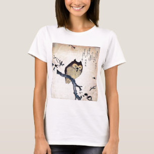 T-SHIRT ART JAPONAIS DE GRAVURE SUR BOIS EN HIBOU