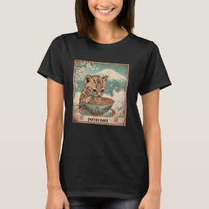 T-shirt Art Japonais Mt Fuji Noodles Lover Cub Tiger Rame