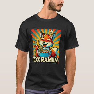 T-shirt Art japonais pop amateur de nouilles Faune Renard