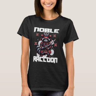 T-shirt Art japonais Samouraï Raton laveur Guerrier Positi