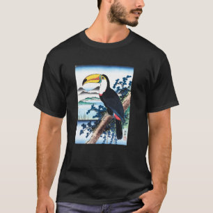 T-shirt Art japonais toucan Kyosai vintage Japon oeuvre d'
