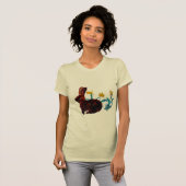 T-shirt Art jonquille de lapin mignon (Devant entier)