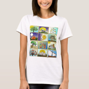 T-shirt Art Judaica 12 tribus d'Israël
