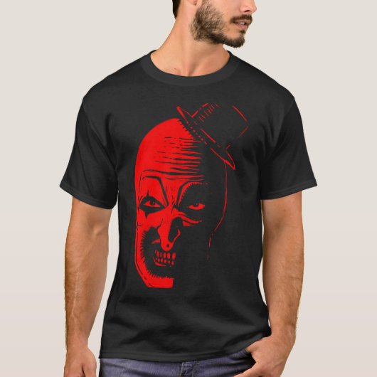 T-shirt Art le clown le sang déplaisant rouge (Devant)