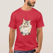 T-shirt Art Main Coon Design graphique Chat Oversize 2 (Devant)
