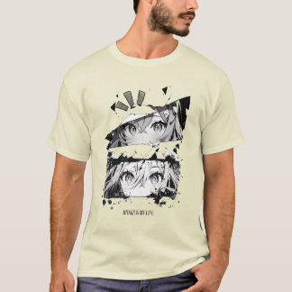 T-shirt Art Manga Dynamique - Conception Expressive Des Ye