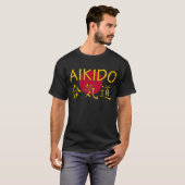 T-shirt Art martial de Japonais d'Aikido (Devant entier)