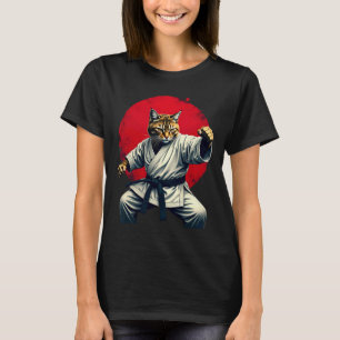 T-shirt Art Martial Japonais Judo Karate Chat Homme Femmes