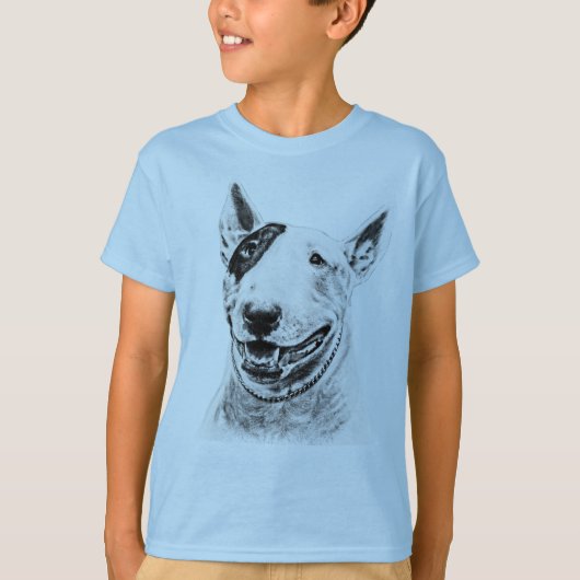 T-shirt Art mignon de chien de bull-terrier (Devant)