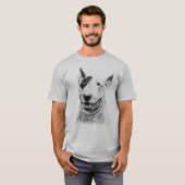 T-shirt Art mignon de chien de bull-terrier (Devant entier)