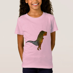 T-Shirt Art mignon de dinosaure de T-Rex de filles