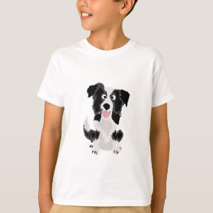 T-shirt Art mignon d'original de border collie