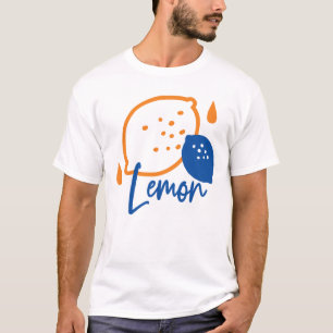 T-shirt Art minimaliste de la ligne de citron - Fruit d'ag