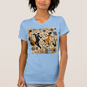 T-shirt Art minimaliste de l'ère du jazz du milieu du sièc