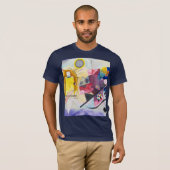 T-shirt Art moderne Abstrait Kandinsky Jaune Rouge Bleu (Devant entier)
