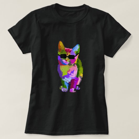 T-shirt Art moderne cool pop art chaton chaton (Design devant)