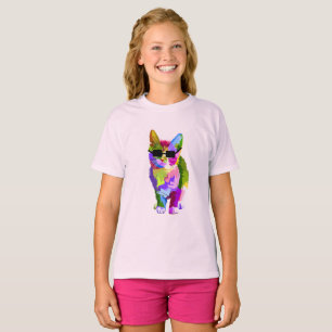 T-shirt Art moderne cool pop art chaton chaton