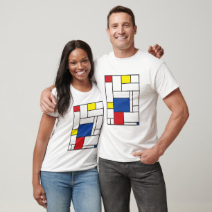 T-shirt Art Moderne Géométrique Minimaliste De Stijl Mondr