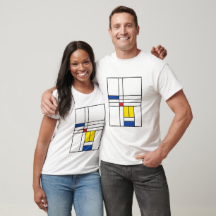 T-shirt Art Moderne Géométrique Minimaliste De Stijl Mondr
