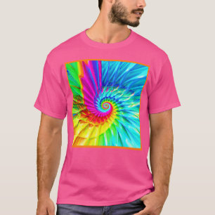 T-shirt Art Motif de la spirale éclatée de couleur