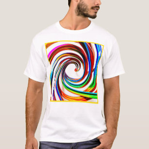 T-shirt Art Motif spiral coloré