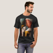 T-shirt Art mural d'architecture abstraite géométrique (Devant entier)
