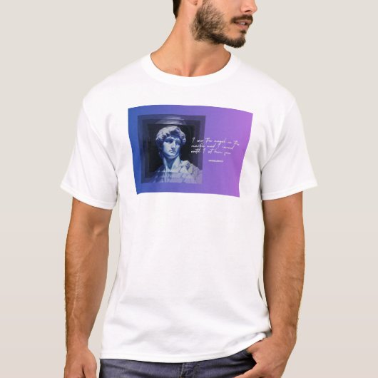 T-shirt Art Never Dies | Sculpture David (Devant)