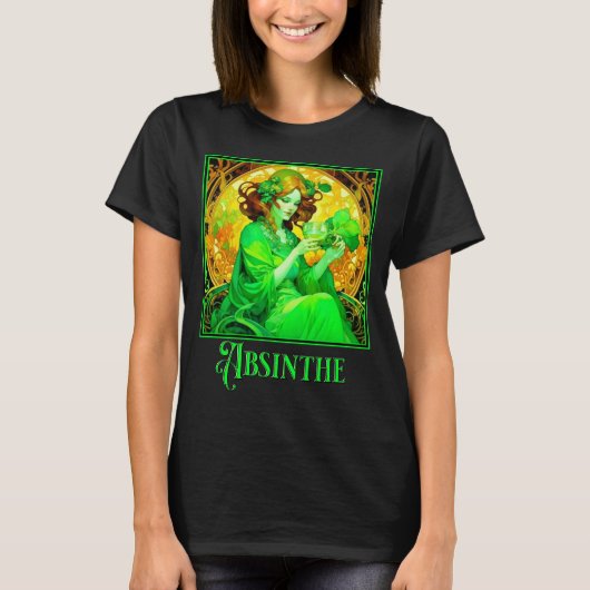T-shirt Art Nouveau Absinthe (Devant)