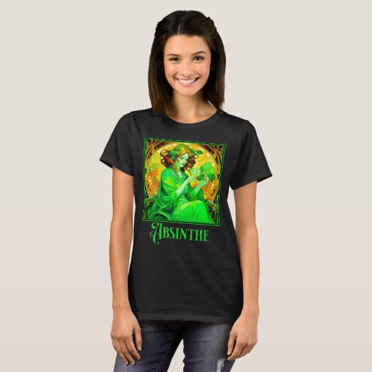 T-shirt Art Nouveau Absinthe (Devant entier)