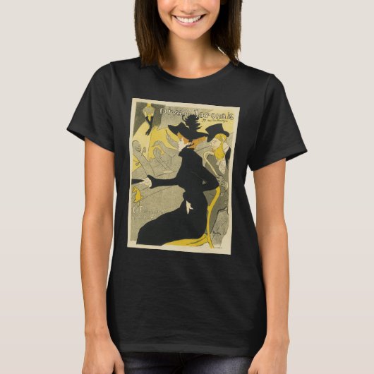 T-shirt Art Nouveau, Divan Japonais par Toulouse Lautrec (Devant)