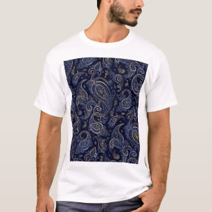 T-shirt Art Nouveau Floral Denim Design