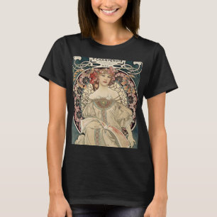 T-shirt Art Nouveau vintage Alphonse Mucha Art Peinture