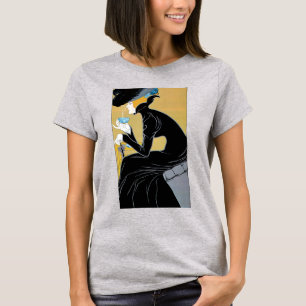 T-shirt Art Nouveau vintage, Dame buvant du thé Marco Polo