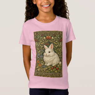 T-Shirt Art nouveau vintage lapin blanc