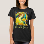 T-shirt Art Nouveau Whiskey Sour (Devant)