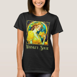 T-shirt Art Nouveau Whiskey Sour