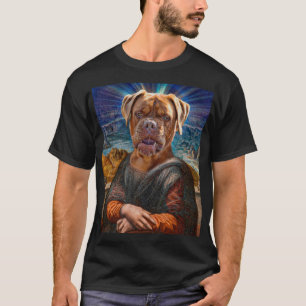T-shirt Art numérique - BULLDOG MONA LISA