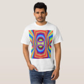 T-shirt Art numérique d'intersection dimensionnelle (Devant entier)