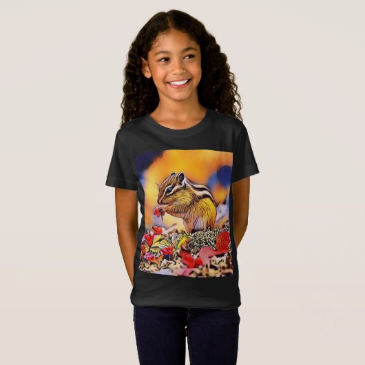 T-shirt Art numérique écureuil (Devant entier)