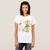 T-shirt art of beautiful cranes in the bamboo thicket (Devant entier)