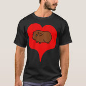 T-shirt Art original Design Brown American Guinea Pig (Devant)