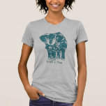 T-shirt Art orné à motif éléphant sauvage et libre<br><div class="desc">Art orné de tatouage au henné inspiré de l'éléphant orné à motifs avec citation "sauvage et libre" qui peut être changé à votre propre texte ou supprimé.</div>