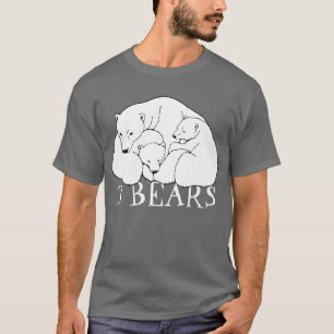 T-shirt Art Ours Polaire Bear Cubs T-shirt Unisex