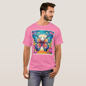 T-shirt Art papillon floral (Devant entier)