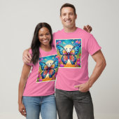 T-shirt Art papillon floral (Unisexe)