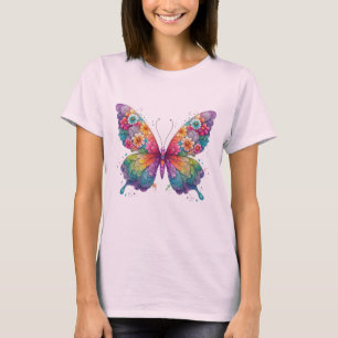 T-shirt Art papillon floral coloré - Art de la nature vibr