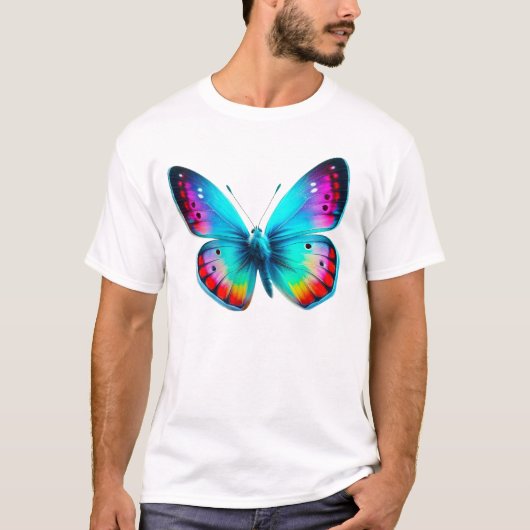 T-shirt Art papillon vibrant (Devant)