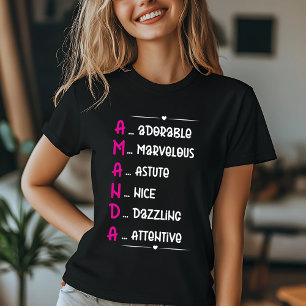 T-shirt Art personnalisé Amanda Name